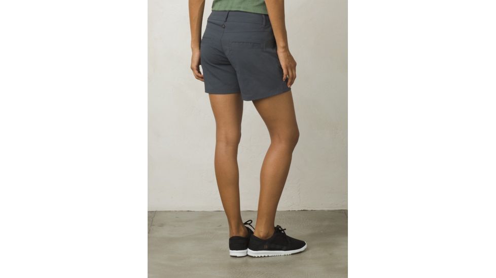 Prana Revenna Short 5in Inseam Womens, Coal, 8, W3118RG12-COAL-8