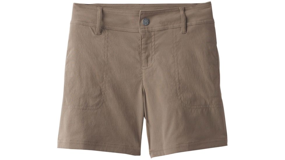 prAna Revenna Short 5in Inseam Womens, Mud, 4, W3118RG12-MUD-4