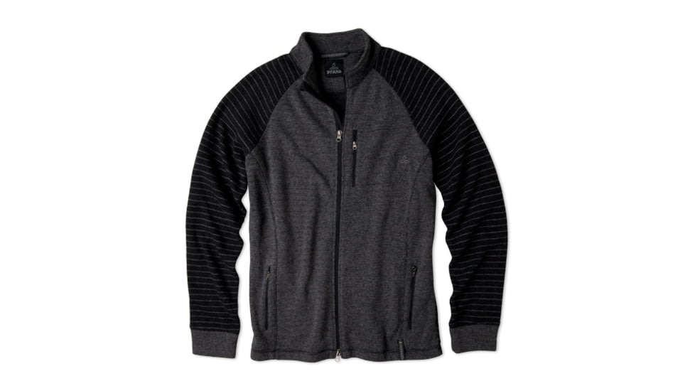 prAna Rohan Full Zip Sweater - Men's-Black Heather-Small