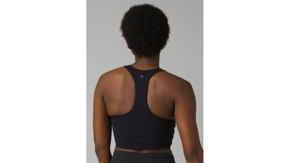 prAna Momento Crop Top - Womens, Large, Black, 1963231-002-L