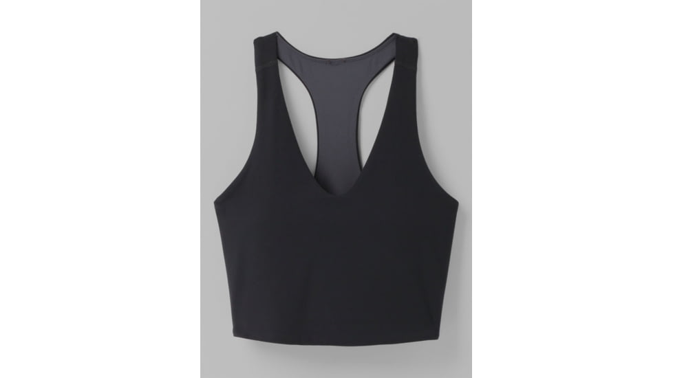 prAna Momento Crop Top - Womens, Large, Black, 1963231-002-L