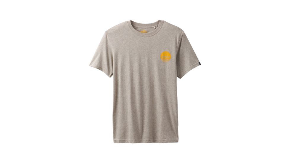 prAna Transition Short Sleeve Mens, Dark Khaki Heather, Large, M11180470-DKHT-L