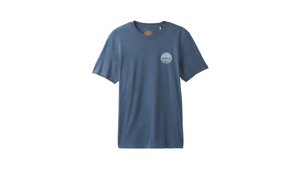 prAna Transition Short Sleeve Mens, Denim Heather, Small, M11180470-DEHT-S