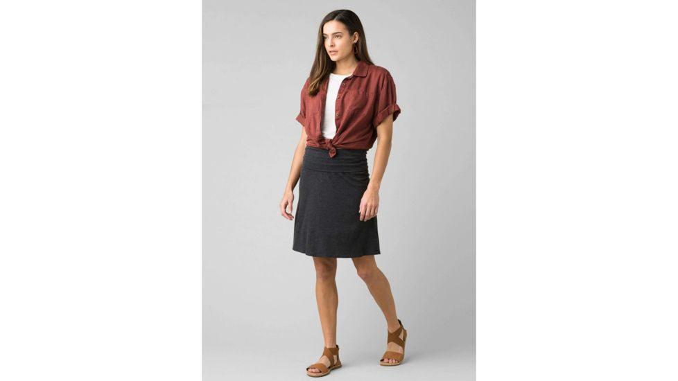 prAna Valencie Skirt - Womens, Black, Medium, W31202117-BLK-M