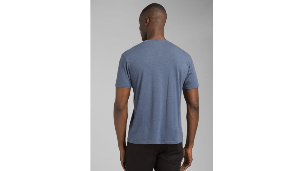 prAna Wise Journeyman Tee - Mens, Denim Heather, Medium, M11180479-DEHT-M