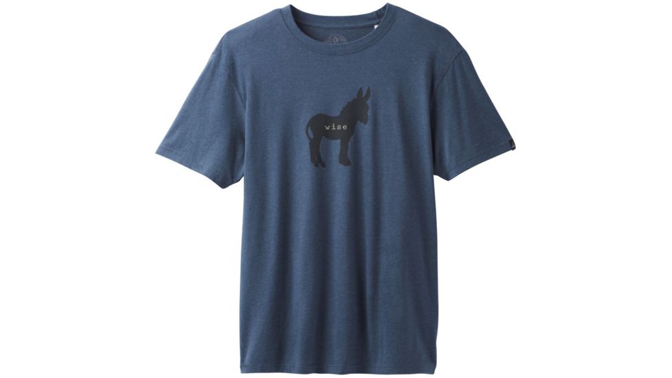 prAna Wise Journeyman Tee - Mens, Denim Heather, Medium, M11180479-DEHT-M