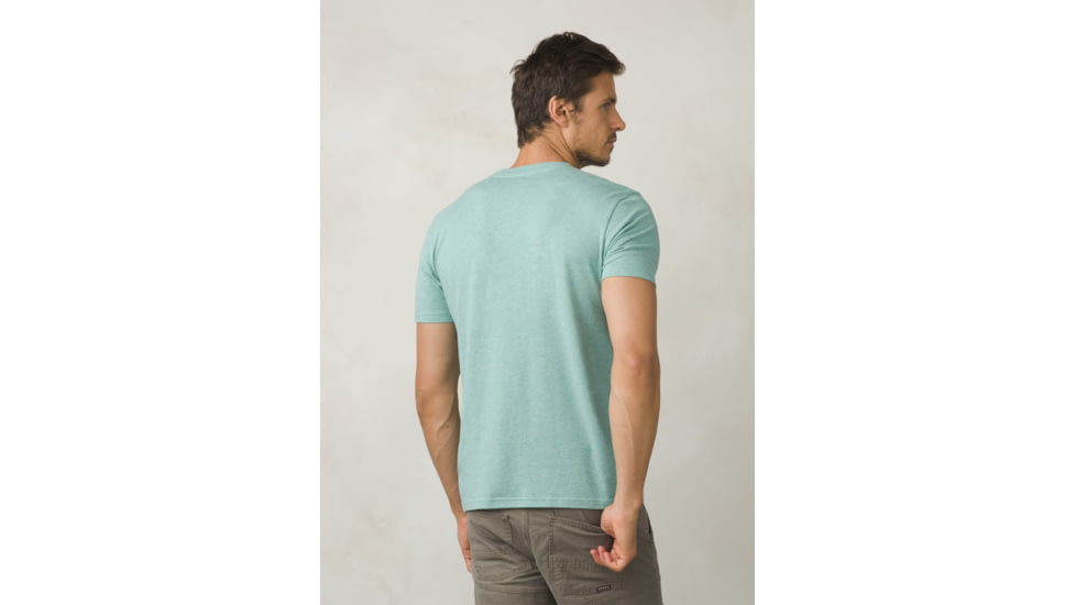 Prana Wise Ass Journeyman Tee Mens, Sweetwater Green Heather, Small, M11180479-SGHT-S