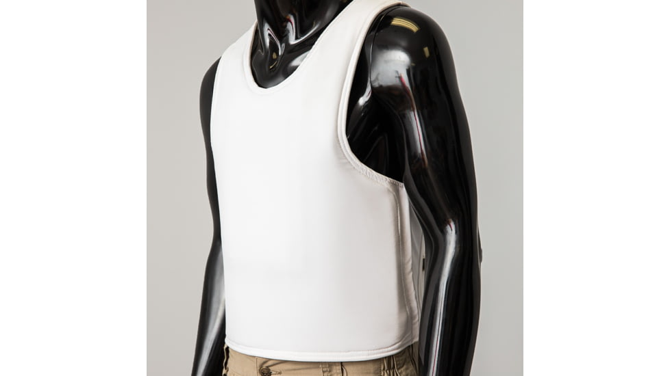 Premier Body Armor Discreet Executive Level IIIA Buletproof Vest, White, Large, DISCREET-EXE-VEST-LEVELIIIA-White-L