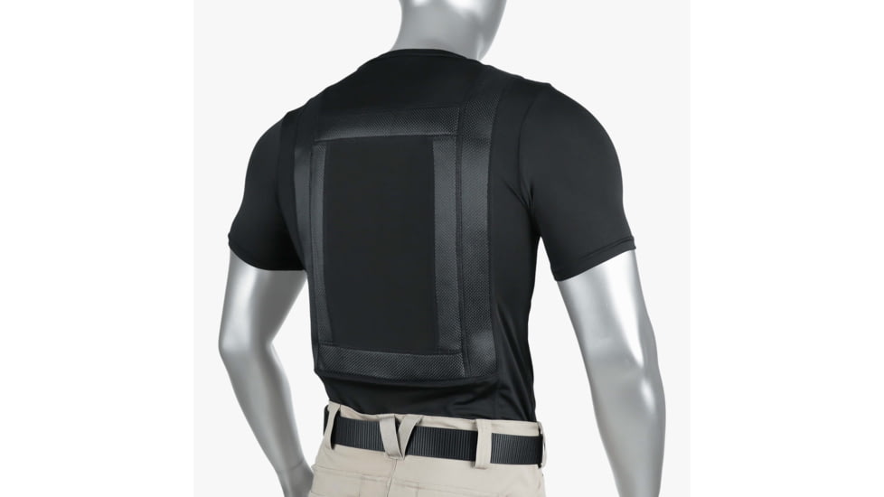 Premier Body Armor Everyday Armor T-Shirt w/ Two Level IIIA Armor Panels, 7.75x12.75 inch, Black, Extra Large, EAT-BLACK-XL-SP-9099
