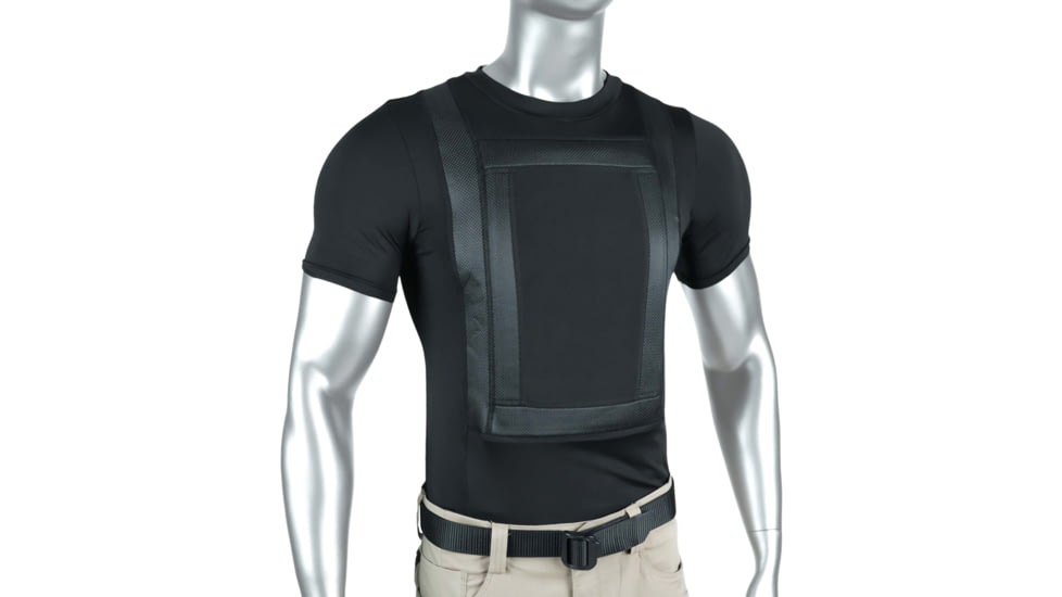 Premier Body Armor Everyday Armor T-Shirt w/ Two Level IIIA Armor Panels, 7.75x12.75 inch, Black, Extra Large, EAT-BLACK-XL-SP-9099