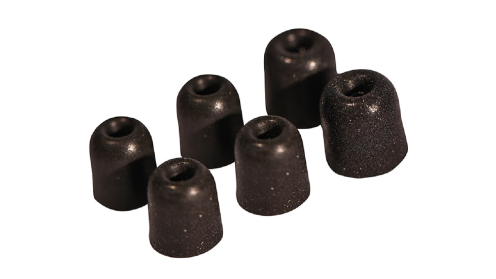 Pro Ears HTBT Tips 3 Pairs Per Bag, Black, Extra Small, PEEBHTBTTIPXS