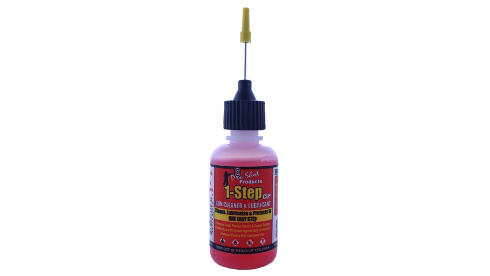 Pro-Shot Pro-Shot 1 Step Gun Cleaner and Lubricant - 1 Step Solvent/Lube, Red, 1 oz. Needle Oiler 1STEP-1 NEEDLE, Red, 1STEP-1 NEEDLE