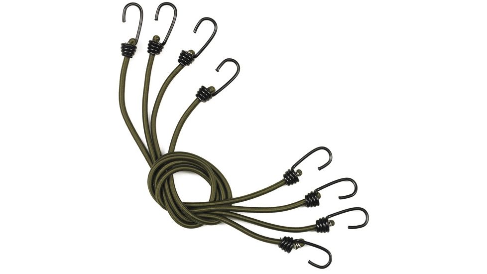 ProForce Heavy Duty Bungee Cord, Olive, 4 Pack PF71060