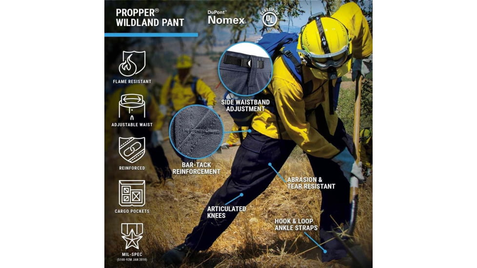 Propper Dual Compliant Wildland Station Pants - Mens, Station Navy, Medium, Short, F52380J498M1