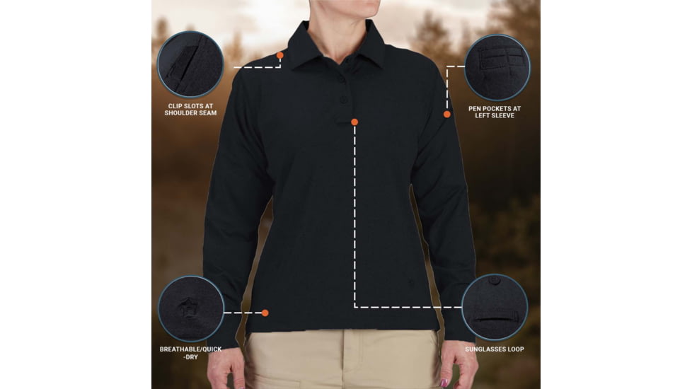 Propper EdgeTec Long Sleeve Polo - Womens, LAPD Navy, 3XL, F58255M4503XL
