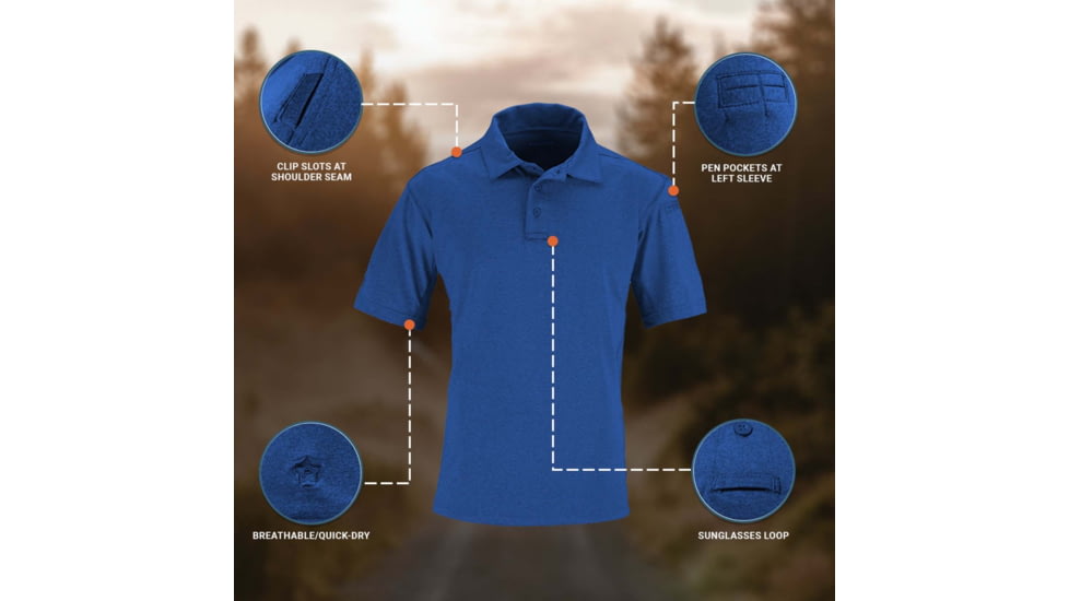 Propper EdgeTec Short Sleeve Polo - Womens, Cobalt Blue, XL, F58035M452XL