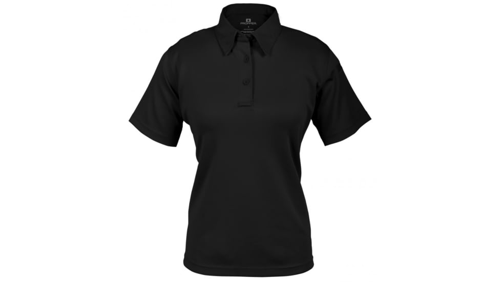 I.C.E. Performance Short Sleeve Polo, Womens, Black, Extra Small