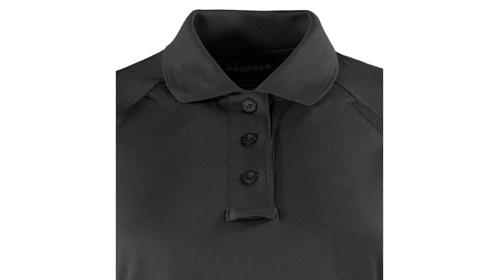 Propper Raglan Utility Short Sleeve Polo - Womens, Black, S, F530901001S