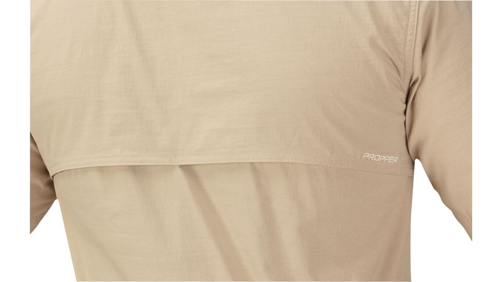 PROPPER Summerweight Tactical Mens Short Sleeve Shirt, Khaki, L F53743C250L
