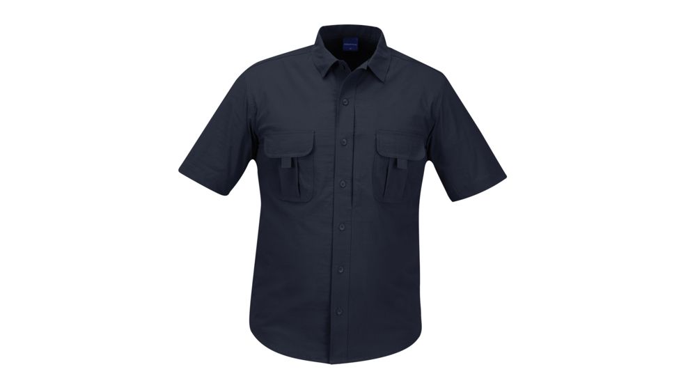 PROPPER Summerweight Tactical Mens Short Sleeve Shirt, LAPD Navy, 4XL F53743C4504XL