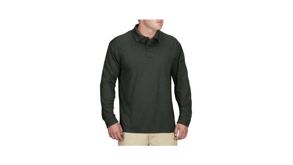 Propper Uniform Long Sleeve Polo - Mens, Dark Green, XS, F53564C311XS
