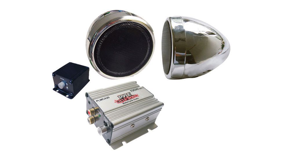 Pyle Motorcyle Amplified Sound System, Silver PLMCA20