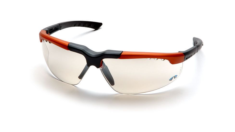 Pyramex Reatta Safety Glasses - Indoor/Outdoor Mirror Lens, Orange-Charcoal Frame SOC4880D