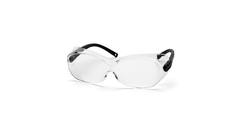 Pyramex OTS-XL Safety Glasses Black Temples, Clear Anti-Fog Lens S7510STJ