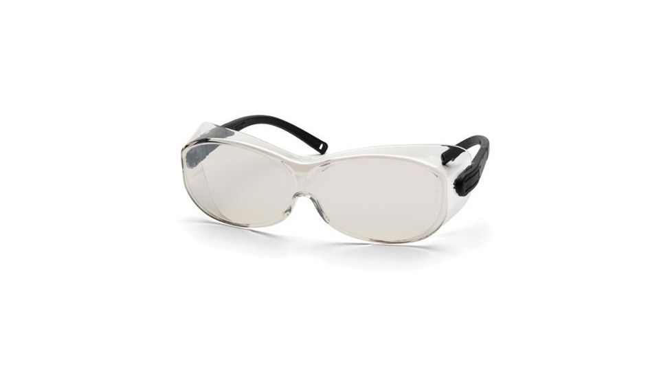 Pyramex OTS-XL Safety Glasses Black Temples, IO Mirror Lens S7580SJ