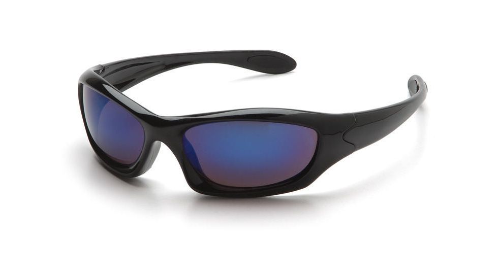 Pyramex Zone 3 Safety Glasses - Ice Blue Mirror Lens, Black Frame SB5265D