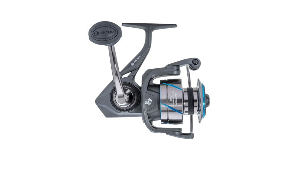 Quantum Benchmark Spinning Reel and Rod Combo, 7ft, 1-PC, Medium-Light, Fast Rod, Graphite Composite Blank, SZ 3000 Reel, 5+1 Bearings, 6.2-1 Ratio, Silver/Blue, BK3000701ML815.P2