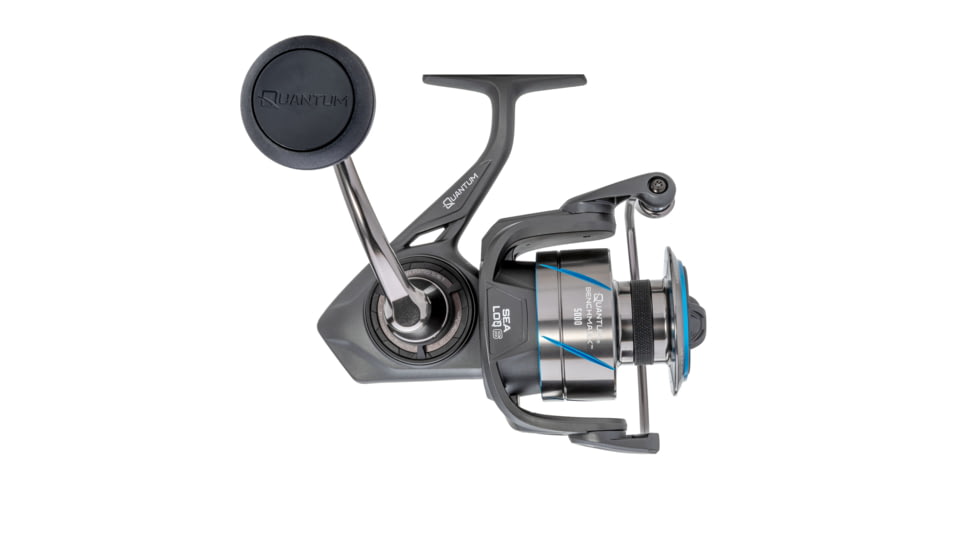 Quantum Benchmark Spinning Reel and Rod Combo, 7ft, 1-PC, Medium, Fast Rod, Graphite Composite Blank, SZ 5000 Reel, 5+1 Bearings, 5.6-1 Ratio, Silver/Blue, BK5000701M1220.P2
