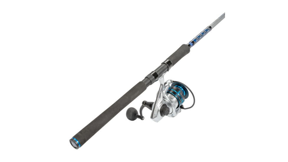 Quantum Strive Spinning Reel and Rod Combo, 7ft, 1-PC, Medium, Fast Rod, Graphite Composite Blank, SZ 5000 Reel, 4+1 Bearings, 5.6-1 Ratio, Silver/Blue, SV5000701M1220.P2