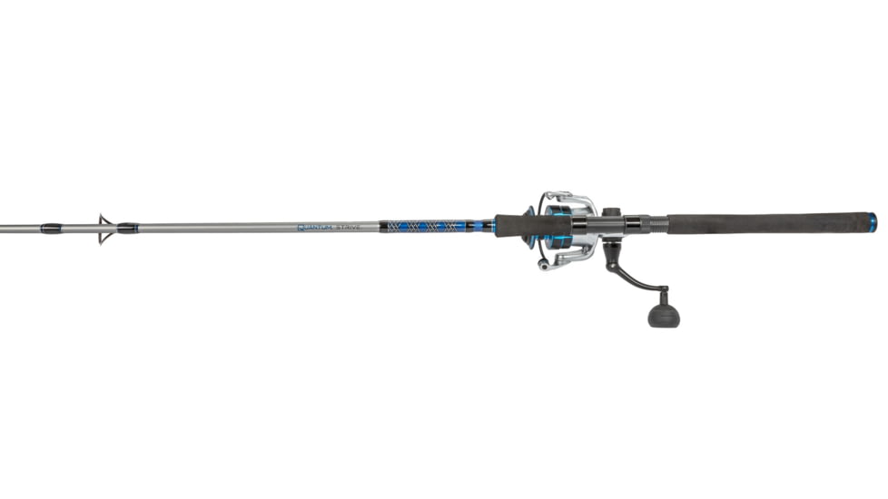 Quantum Strive Spinning Reel and Rod Combo, 7ft, 1-PC, Medium, Fast Rod, Graphite Composite Blank, SZ 5000 Reel, 4+1 Bearings, 5.6-1 Ratio, Silver/Blue, SV5000701M1220.P2