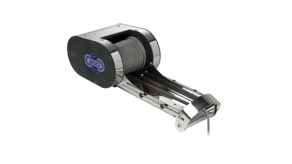 Quick 350 Pontoon Windlass w/Stainless Steel Bow Roller &amp; 20lb Rubber Coated Anchor PTR 44120