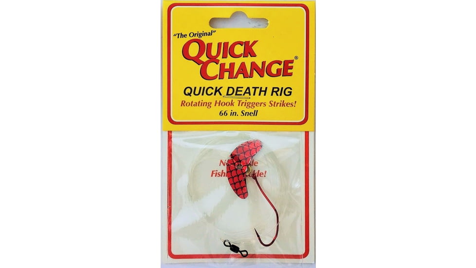 Quick Change Quick Death- 1in Wing Rig- SZ 2 Quick Death Hook- 66in 14# test - RedTail, QW5