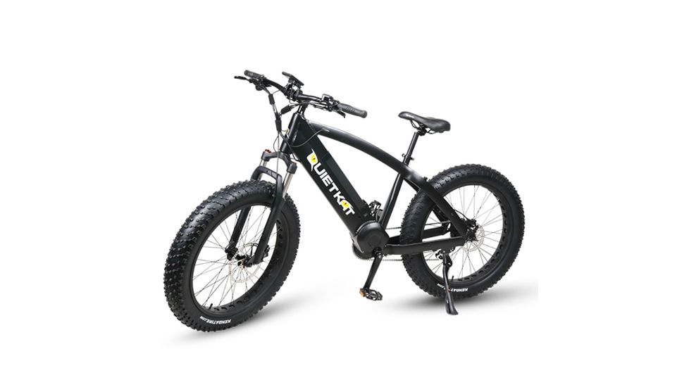 QuietKat Apex 1000W Electric Bike, w/ Mid-Drive Motor, Chain Drive, 9 Speed, Air Suspension Fork, Hydraulic Disc Brakes, Charcoal, One Size Fits Most, 18QKM1000CCAH-CHR
