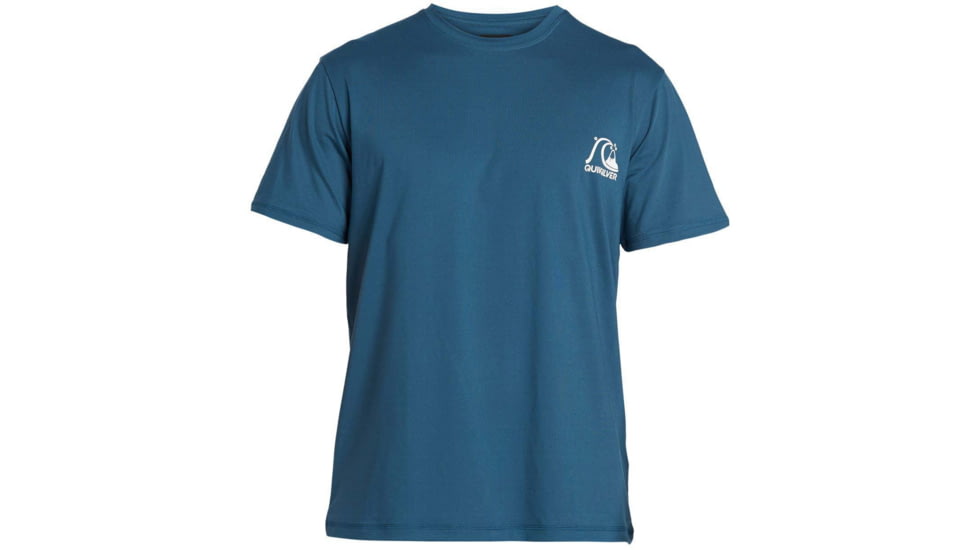 Quiksilver Heritage Short Sleeve UPF 50 Surf Tee - Mens, Majolica Blue, Large, EQYWR03236-BSM0-L
