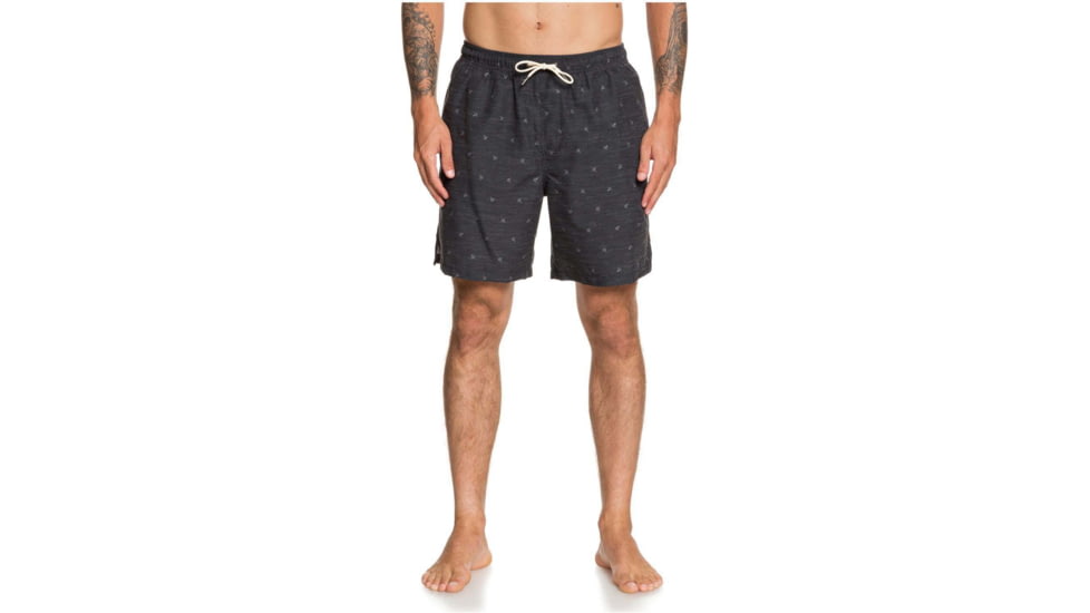 Quiksilver Waterman Airbourne Fishes 18 Volleys Shorts - Mens, Black, Medium, EQMJV03058-KVJ6-M