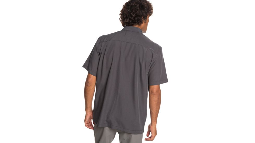 Quiksilver Waterman Cane Island Short Sleeve Shirt - Mens, Black, Small, EQMWT03234-KVJ0-S