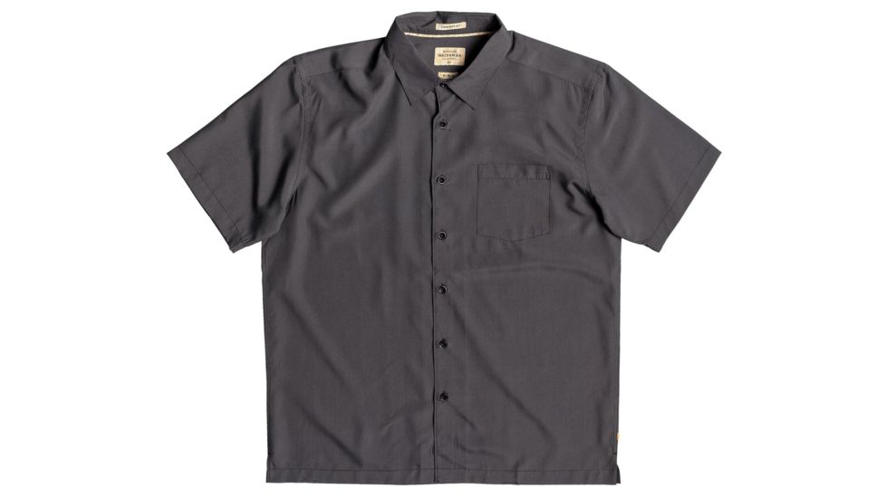 Quiksilver Waterman Cane Island Short Sleeve Shirt - Mens, Black, Small, EQMWT03234-KVJ0-S
