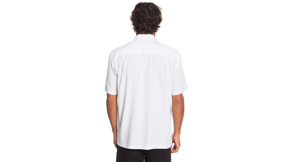 Quiksilver Waterman Cane Island Short Sleeve Shirt - Mens, White, Medium, EQMWT03234-WBB0-M