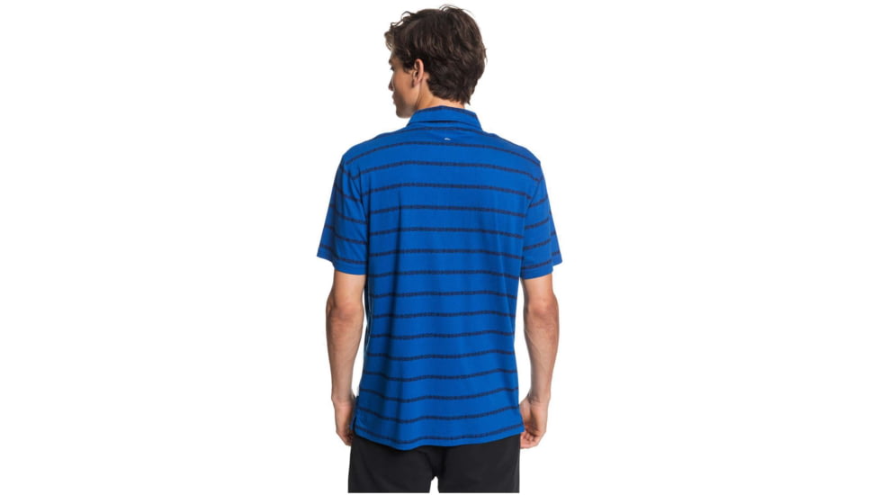 Quiksilver Waterman Free Cast Short Sleeve Polo Shirt - Mens, Classic Blue, Medium, EQMKT03075-BRL6-M
