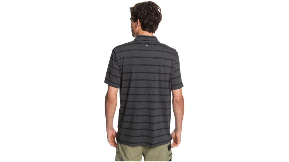 Quiksilver Waterman Free Cast Short Sleeve Polo Shirt - Mens, Dark Shadow, Extra Large, EQMKT03075-KVJ6-XL