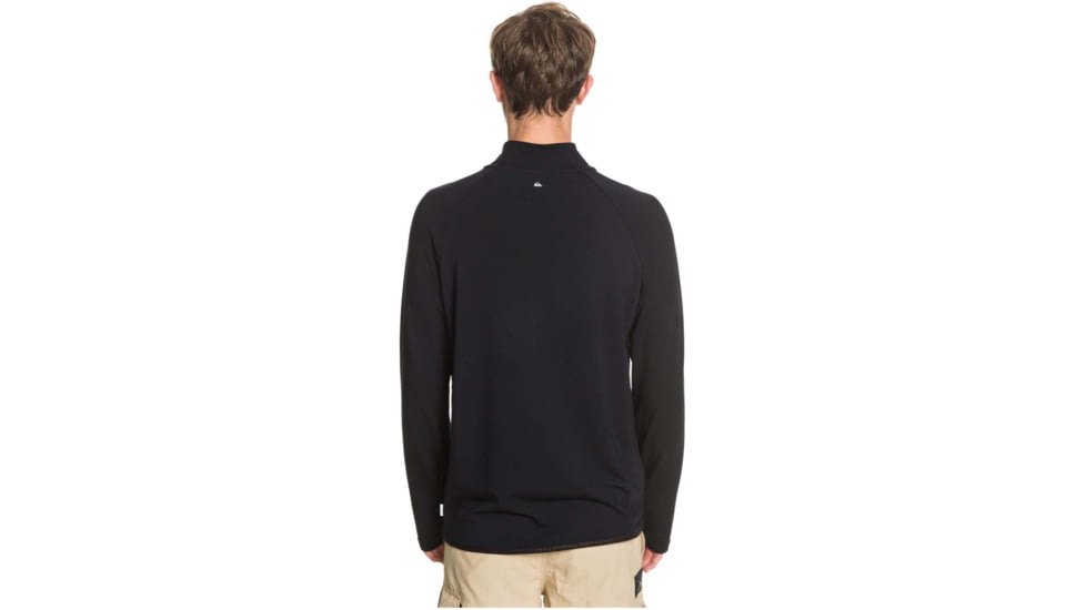 Quiksilver Waterman Open Ocean Long Sleeve Half-Zip Top - Mens, Black, Medium, EQMKT03076-KVJ0-M