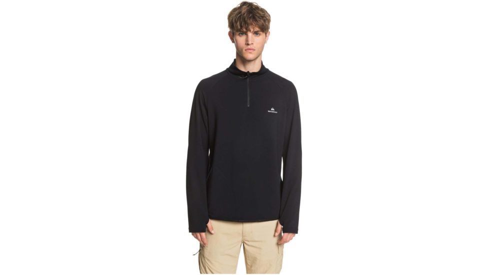 Quiksilver Waterman Open Ocean Long Sleeve Half-Zip Top - Mens, Black, Medium, EQMKT03076-KVJ0-M