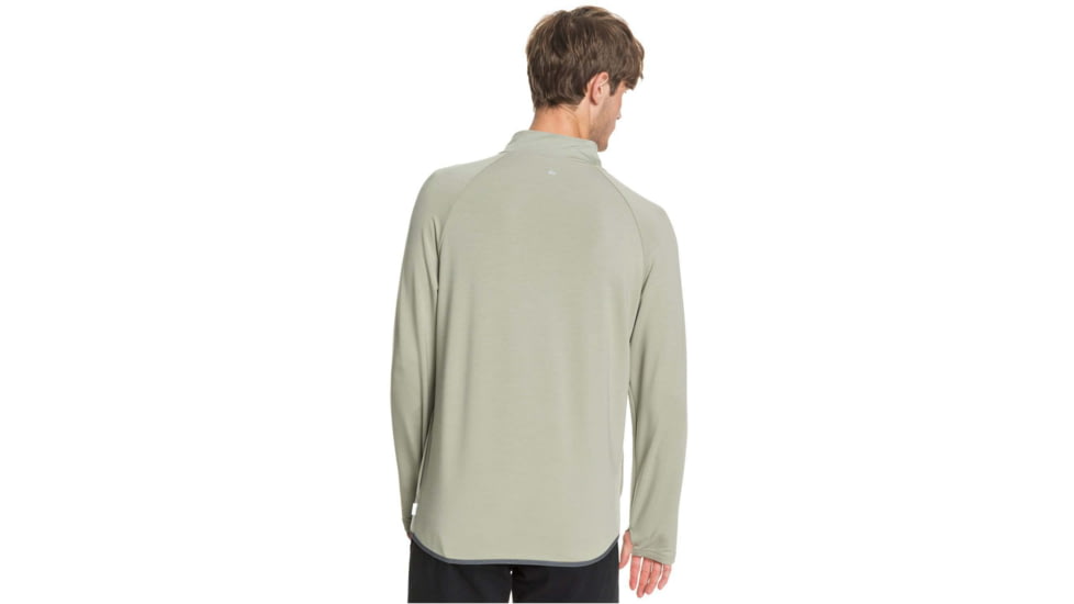 Quiksilver Waterman Open Ocean Long Sleeve Half-Zip Top - Mens, Seagrass, Medium, EQMKT03076-GHJ0-M