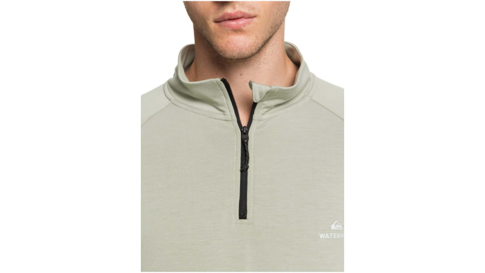 Quiksilver Waterman Open Ocean Long Sleeve Half-Zip Top - Mens, Seagrass, Medium, EQMKT03076-GHJ0-M