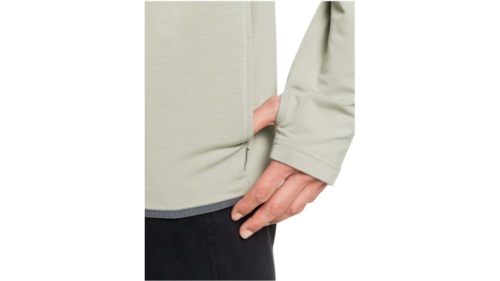Quiksilver Waterman Open Ocean Long Sleeve Half-Zip Top - Mens, Seagrass, Medium, EQMKT03076-GHJ0-M