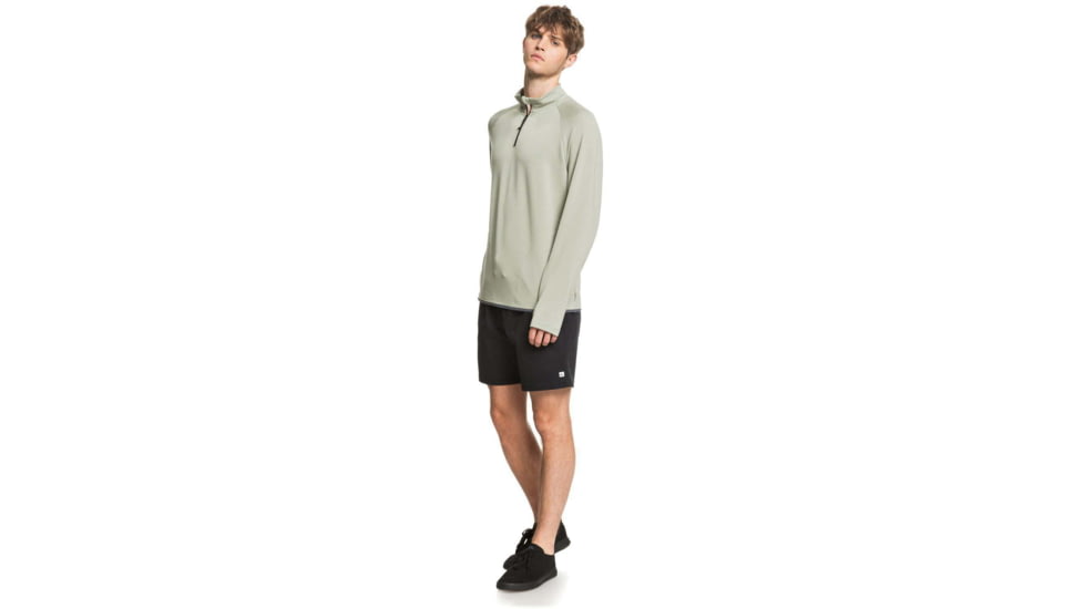 Quiksilver Waterman Open Ocean Long Sleeve Half-Zip Top - Mens, Seagrass, Medium, EQMKT03076-GHJ0-M